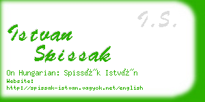 istvan spissak business card